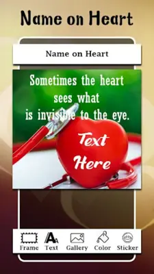 Name on Heart Photo android App screenshot 1