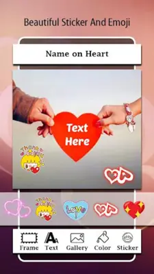 Name on Heart Photo android App screenshot 2